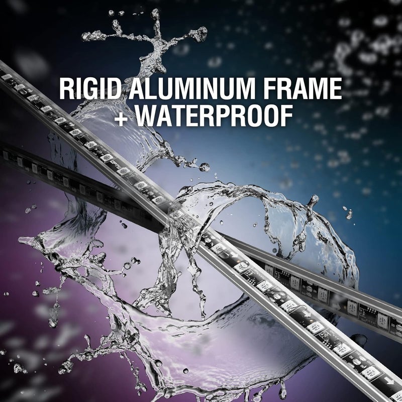 OPT7 Aura 12V DreamColor Underglow Chasing Lights for Golf Cart w/APP & Remote Control, Waterproof Rigid Aluminum Light Bar, Decorative RGB-IC Car LED Lighting Kit, EZGO Yamaha Club Car Universal Fit - Image 2